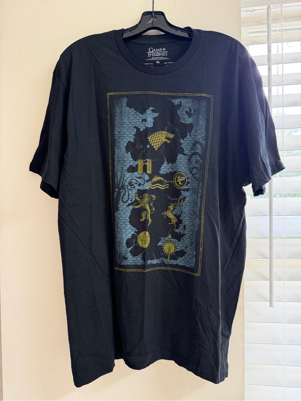 Game of Thrones Black Short-Sleeve Tee with House Sigils